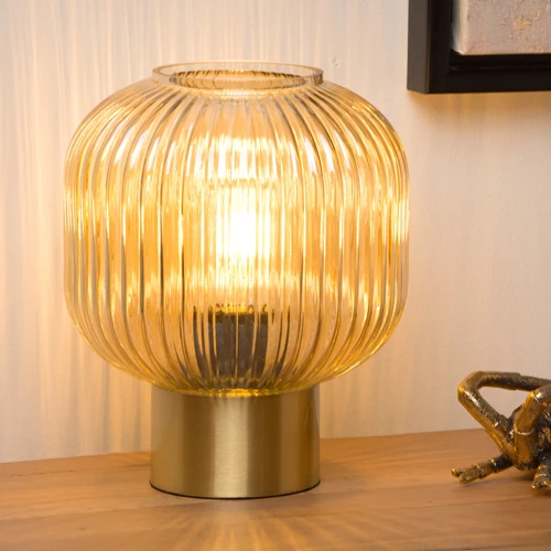 Lucide MALOTO - Table lamp - Ø 20 cm - 1xE27 - Amber - atmosphere 1